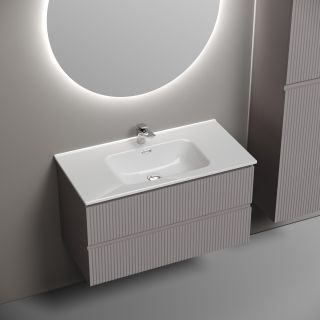 Тумба подвесная Sancos Сноб Р (Snob R) SNR90SM 90 см пыльная роза