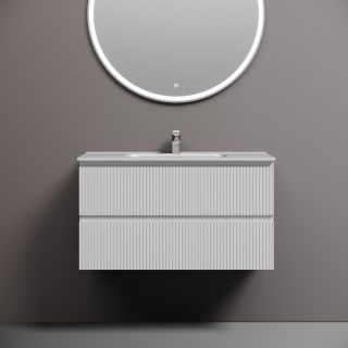 Тумба подвесная Sancos Сноб Т (Snob T) SNT90W 90 см белый матовый