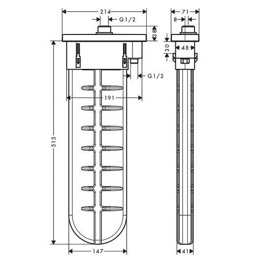 Скрытая часть Hansgrohe 28020000