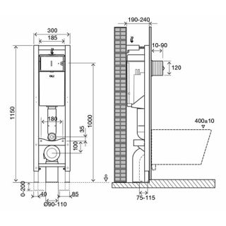Инсталляция для унитаза Oli Quadra 280490