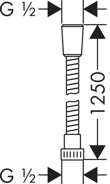 Шланг для душа Hansgrohe Metaflex'C 28262000