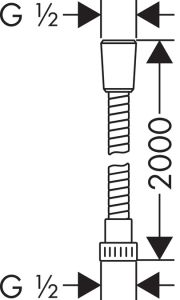 Шланг для душа Hansgrohe Metaflex’C 28264000 200 см