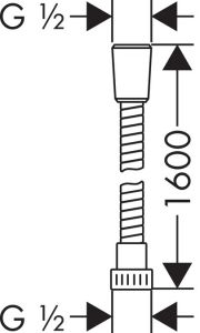 Шланг для душа Hansgrohe Metaflex’C 28266000