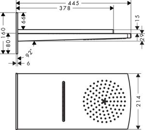 Верхний душ Hansgrohe Raindance Rainfall Overhead Shower 2jet 28433400
