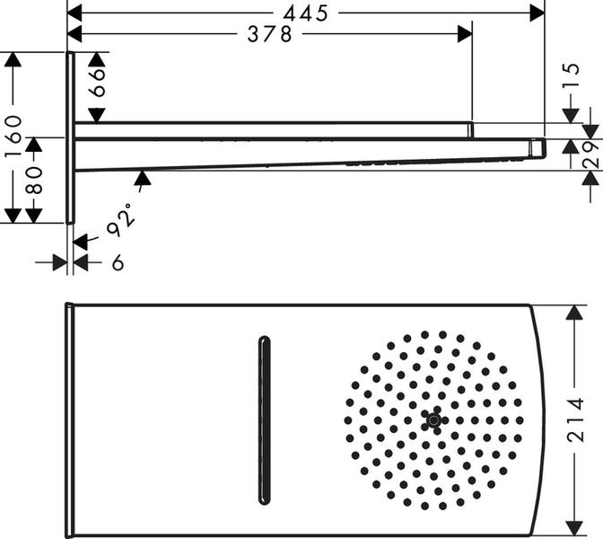 Верхний душ Hansgrohe Raindance Rainfall Overhead Shower 2jet 28433400