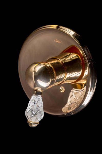Смеситель встраиваемый Boheme Crystal для душа золото 285-CRST