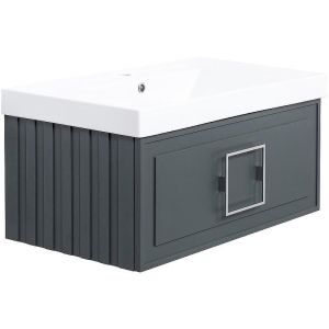 Тумба под раковину La Fenice Cubo FNC-01-CUB-G-80 Серая матовая 80 см