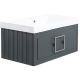 Тумба под раковину La Fenice Cubo FNC-01-CUB-G-80 Серая матовая 80 см