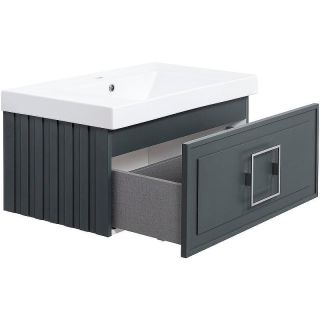 Тумба под раковину La Fenice Cubo FNC-01-CUB-G-80 Серая матовая 80 см Тумба под раковину La Fenice Cubo FNC-01-CUB-G-80 Серая матовая 80 см
