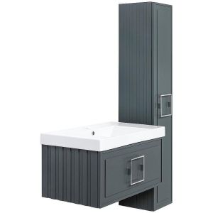 Тумба под раковину La Fenice Cubo FNC-01-CUB-G-80 Серая матовая 80 см