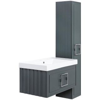 Тумба под раковину La Fenice Cubo FNC-01-CUB-G-80 Серая матовая 80 см Тумба под раковину La Fenice Cubo FNC-01-CUB-G-80 Серая матовая 80 см