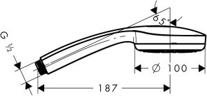 Душевая лейка Hansgrohe Croma 100 1jet 28580000