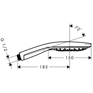 Душевая лейка Hansgrohe Raindance Select 150 AIR 3 jet 28587400