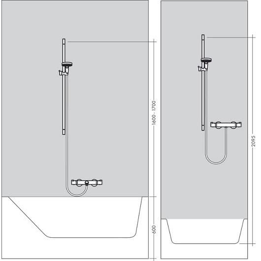 Штанга для душа Hansgrohe Unica S Puro 28631140 90 см