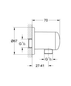 Подключение для душевого шланга Grohe Relexa 28671000 хром