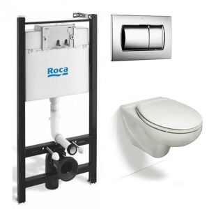 Унитаз с инсталляцией и кнопкой смыва Roca Victoria 893100000