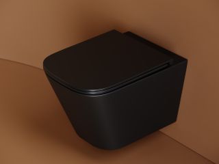 Унитаз подвесной Ceramicanova Союз (Union) CN4009TMB безободковый торнадо чёрный матовый
