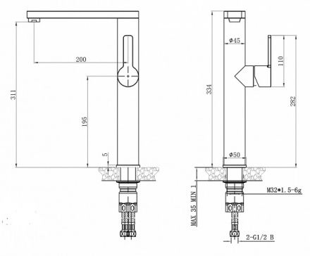 Смеситель для кухни ZORG Steel Hammer SH 7028 INOX