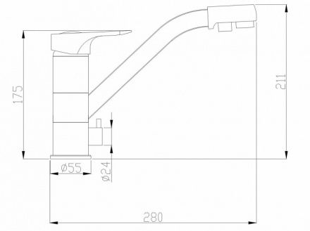 Смеситель для кухни ZORG Steel Hammer SH 321 BLACK BR