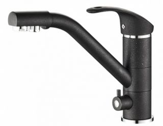 Смеситель для кухни ZORG Steel Hammer SH 321 BLACK CR Смеситель для кухни ZORG Steel Hammer SH 321 BLACK CR