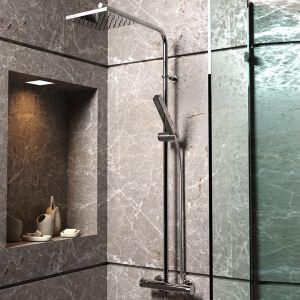 Душевая стойка Paini Fluxio 43CR689TH2L90P1 с термостатом хром