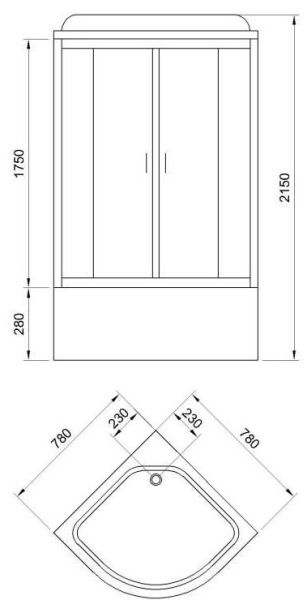 Душевая кабина Royal Bath Eko стекло белое/матовое 80x80см RB-EKO80CK-WM