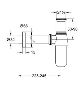 Сифон для раковины Grohe 28920000 хром Сифон для раковины Grohe 28920000 хром