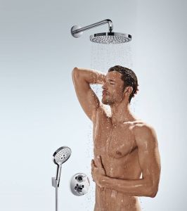 Смеситель Hansgrohe Ecostat S 15758670 для душа чёрный матовый