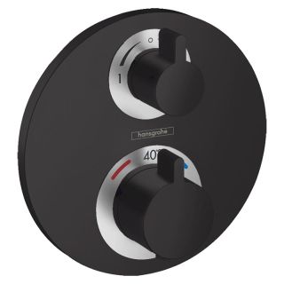 Смеситель Hansgrohe Ecostat S 15758670 для душа чёрный матовый Смеситель Hansgrohe Ecostat S 15758670 для душа чёрный матовый