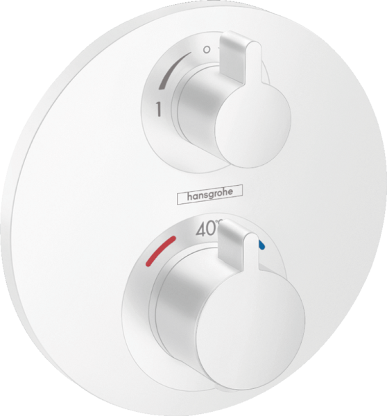 Смеситель Hansgrohe Ecostat S 15758700 для душа с термостатом белый матовый