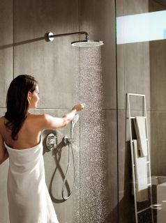 Смеситель Hansgrohe Ecostat S 15758700 для душа с термостатом белый матовый