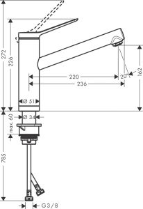 Смеситель для кухни Zesis M33 74805000