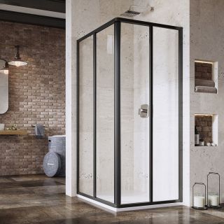 Душевая дверь Ravak Supernova SRV2-80 195 S 14V403O2Z1 80 см профиль чёрный стекло Transparent