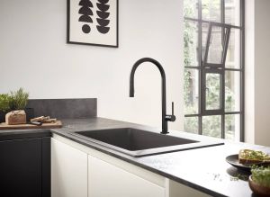 Смеситель Hansgrohe Talis M54 72801670 для кухни чёрный матовый