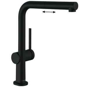 Смеситель Hansgrohe Talis M54 72809670 для кухни чёрный матовый