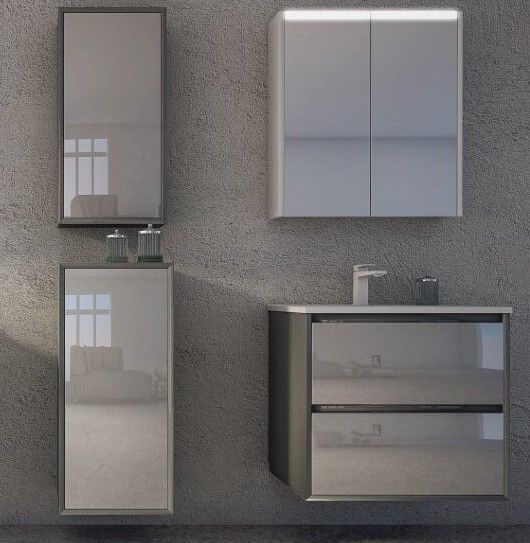 Тумба под раковину Cezares 100x57 Antracite Glass 41805