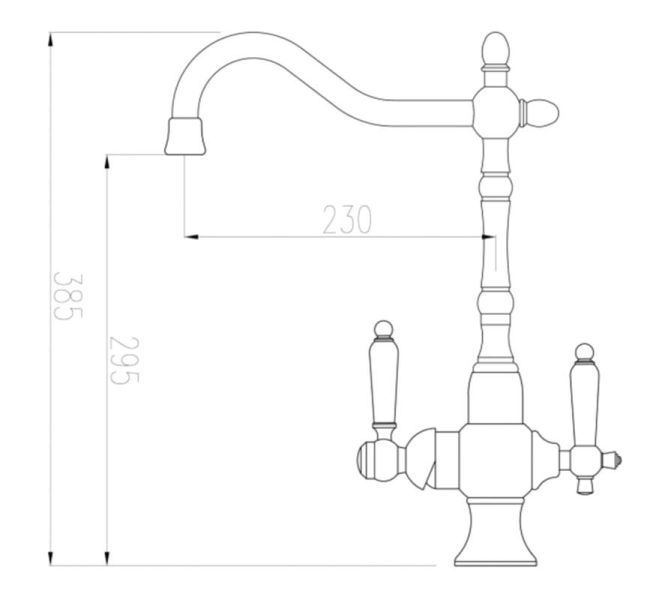 Смеситель для кухни ZORG Sanitary ZR 336 YF-50 ANTIQUE