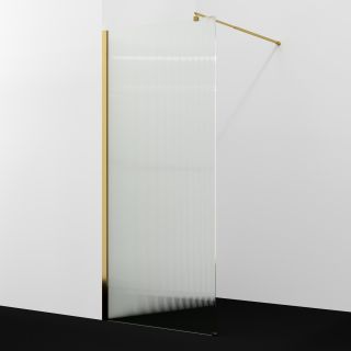 Душевая перегородка WasserKRAFT Rur 30W46PG-FL 110 см профиль золото стекло рифлёное