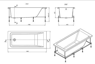 Ванна Roca Easy ZRU9302904 150x70, акрил Ванна Roca Easy ZRU9302904 150x70, акрил