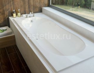 Ванна из литьевого мрамора Эстет Laura max silk ФР-00016995 170x70см белый матовый Ванна из литьевого мрамора Эстет Laura max silk ФР-00016995 170x70см белый матовый