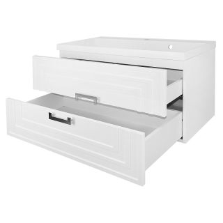 Тумба с раковиной Azario Armario CS00096962 90 см белый глянец