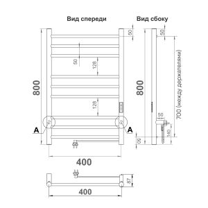 Полотенцесушитель электрический Indigo Line Trinity LСLTE80-40Rt 80x40 см хром