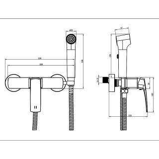 Гигиенический душ со смесителем Azario Conda AZ-K2511BN сатин