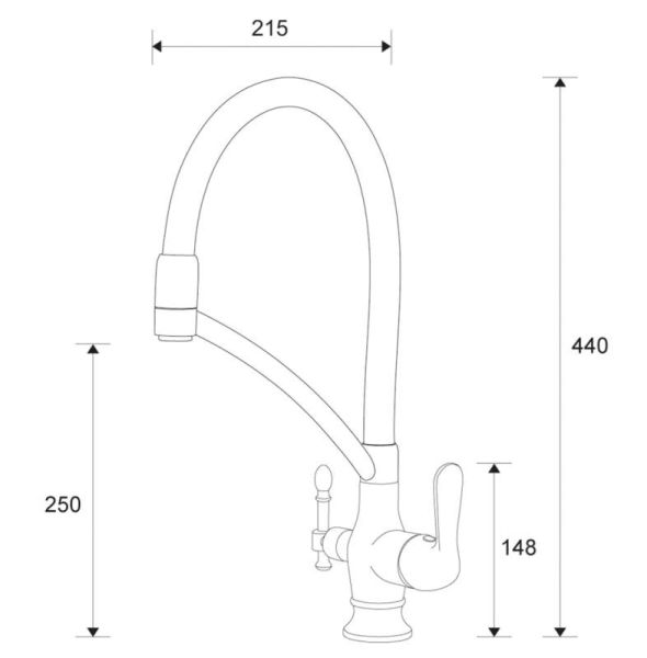 Смеситель для кухни ZORG Sanitary ZR 346-6 YF