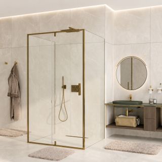 Душевой уголок WasserKRAFT Aisch 55P21 120x90 см профиль золото матовое стекло прозрачное