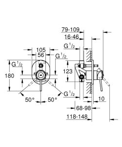 Смеситель для душа Grohe BauClassic 29047000 хром