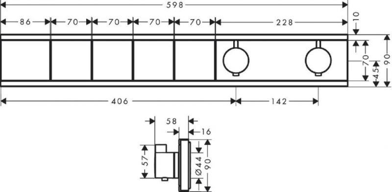 Смеситель для душа Hansgrohe RainSelect 15382140