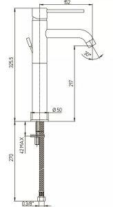 Смеситель для раковины Paini Cox 78YO205LLFTLMKM чёрный