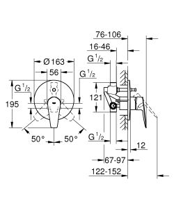 Смеситель для душа Grohe BauEdge 29079001 хром