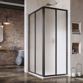 Душевой уголок Ravak Supernova SRV2-90 195 S 14V703O2ZG 90x90 см профиль чёрный стекло Grape